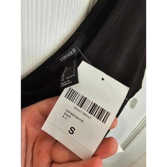 NWT Forever 21 "I Do Crew" Black Bodysuit Size Small - Picture 2 of 5